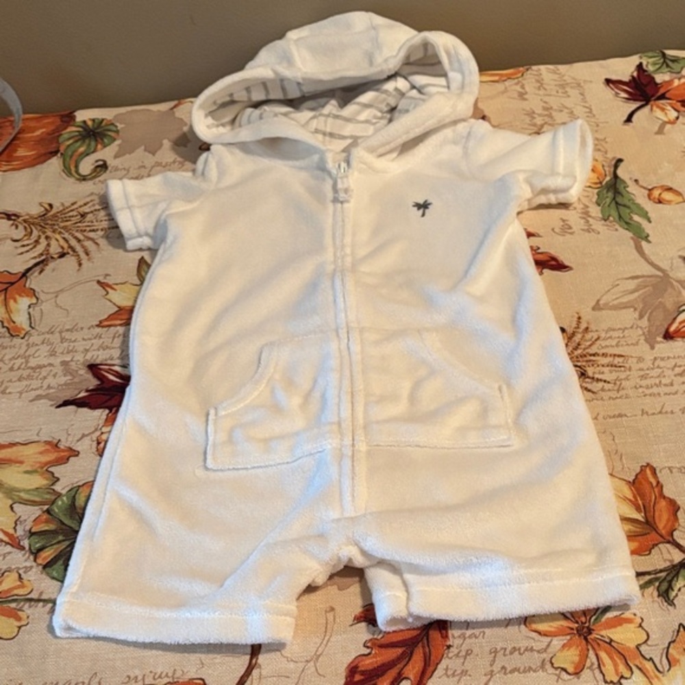 Carter's White Baby‎ Romper Swimmer